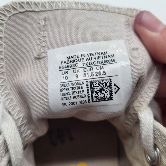 Converse Womens CTAS Lift Ox Pink Tan Rainbow Platform Sneakers Shoes Sz US 10 - Picture 9 of 9